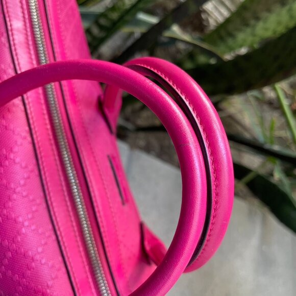 Auth GUCCI Bright Diamante Pink Diamond Leather W/ Gold Hardware Boston Bag - Picture 8 of 13